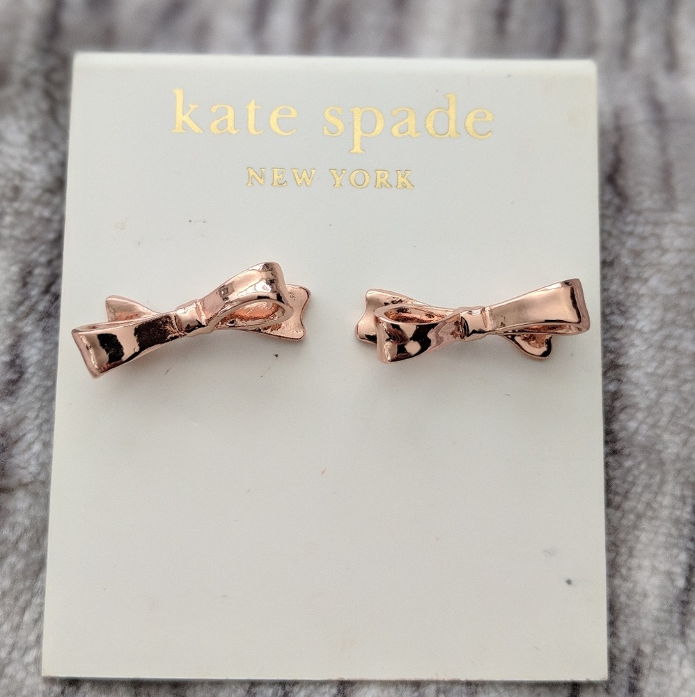 Kate Spade Rose Gold Bow Earrings